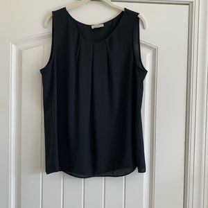 Loft black sleeveless blouse. Size large. Perfect condition